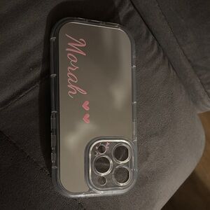 Clear and Pink Phone Case